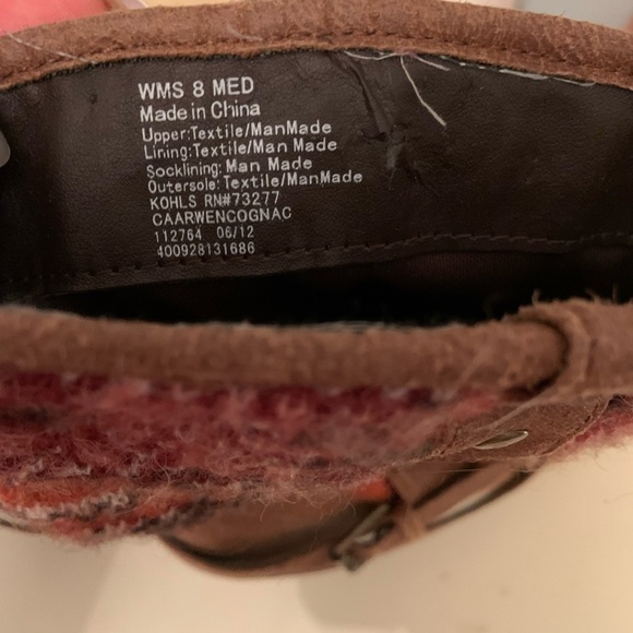 Candies Womens Mid Calf Brown Boots Tribal Pattern size 8 medium - Picture 2 of 8